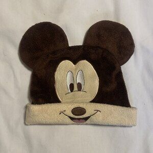 Disney Mickey Mouse Beanie Brown with Ears Child
